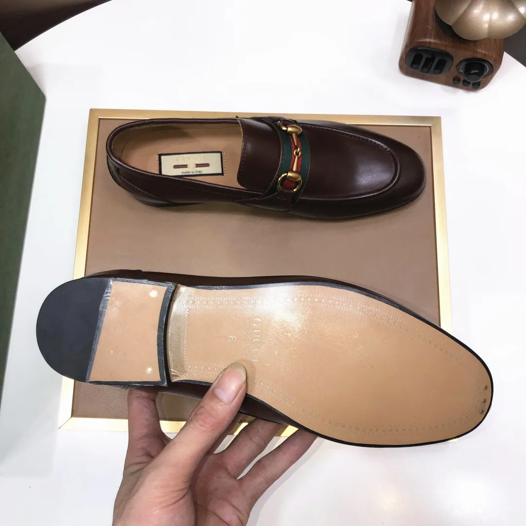 Men's shoes 💰580💰[GUCCI—Gucci] The latest high-end version of Gucci. Official website new model. Available at the same time at counters, the uppers are made of original cowhide imported from Italy/matched with the original special material splicing design concept; "highlight, high-end, grade, extravagance" and exquisite workmanship (original mesh fabric) sole: original factory special outsole size (38-45) (custom-made 45 non-returnable)